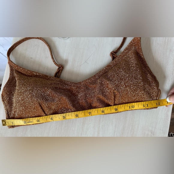 NWT Love & Sport Cinnamon Metallic Swim Top Size XS - Picture 6 of 8